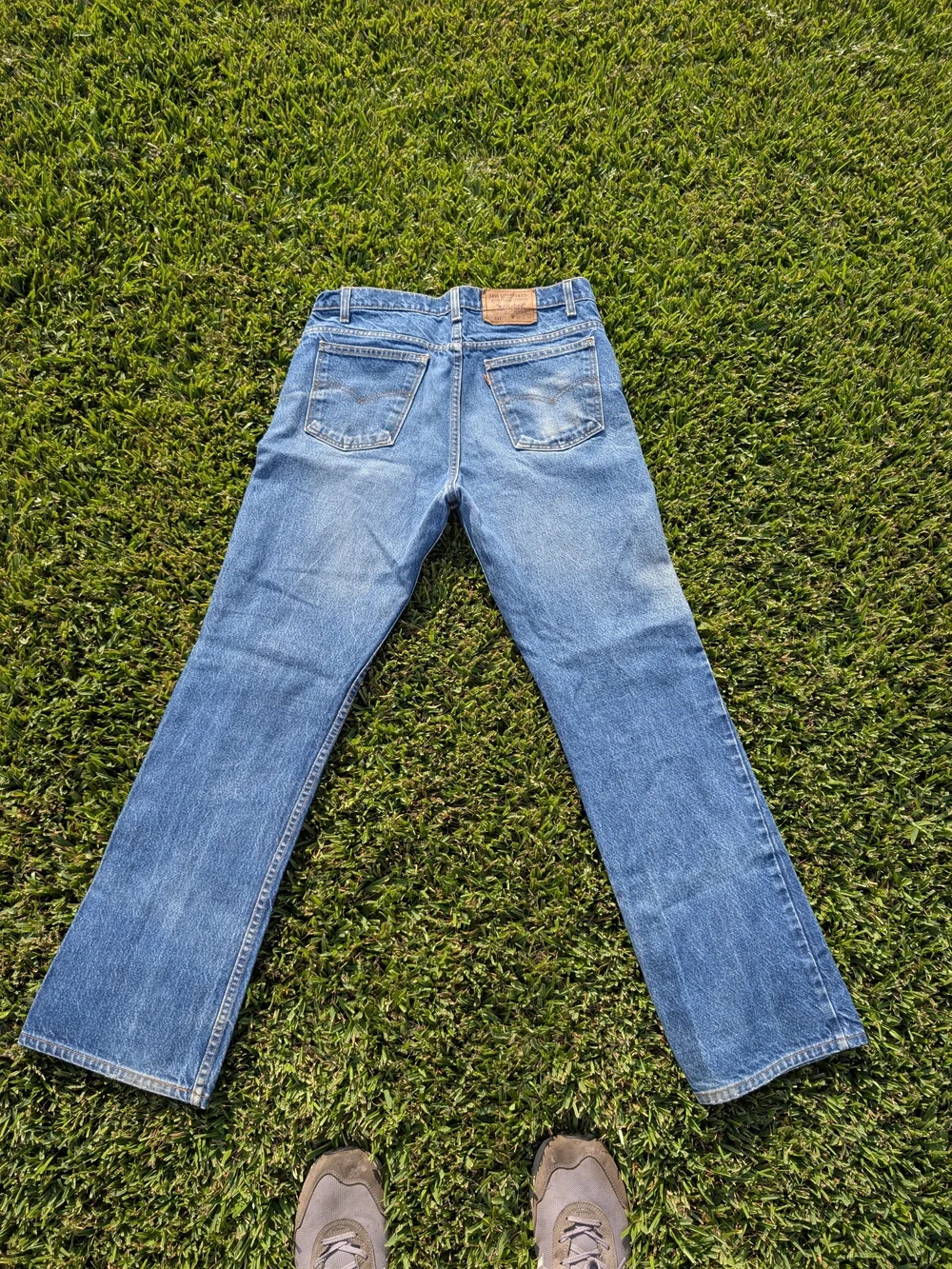 Levi's 517 Orange Tab Bootcut Jeans Size 36x33 Vintage Made in USA Blue Denim